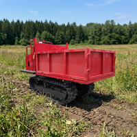 Dumper chenillé hydraulique de 1,5 tonne pour le transport et la construction sur routes montagneuses et rurales
