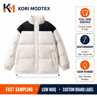 2026 Doudoune matelassée 12oz Color Block Wash Streetwear à col montant coupe oversize unisexe pour homme, manteau chaud d'hiver, en stock