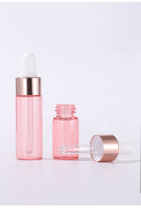 5ml Square Glass Pink Dropper <b>Bottle</b> with PP Collar and Pipette for Cosmetic Personal Care <b>Sample</b> - Product Image 4