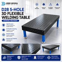 Plateforme de soudage modulaire flexible 3D en fonte Meisida D28 à cinq trous, surface nitridée pour la précision robotique