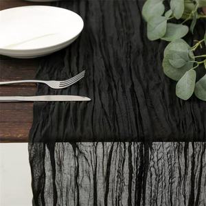 Elegante Runner da Tavolo in Chiffon Trasparente, Decorazione per Matrimoni e Feste, Runner Romantico per Addio al Nubilato, <span class=keywords><strong>Cucina</strong></span> e Sala da Pranzo - Product Image 1