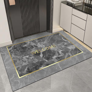 Paillasson en cuir givré antidérapant résistant à l'usure, rectangulaire, pour usage domestique, couleur unie, facile à nettoyer, tapis d'entrée - Product Image 2