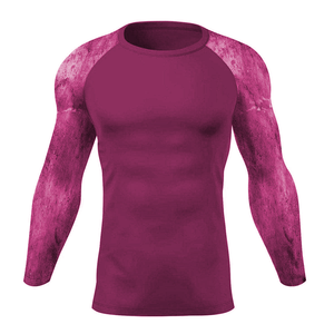 Camiseta de compresión de poliéster de alta calidad, transpirable, para gimnasio, deportes, capa base, manga corta, transpirable, de secado rápido. - Product Image 4