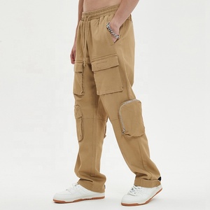 Thời Trang Phố Nhà Sản Xuất Rửa Cổ Điển Dệt Twill Quần Vận Chuyển Hàng Hóa 100% Cotton Người Đàn Ông Của Quần Với Nhiều Túi Hip Hop Phong Cách - Product Image 3