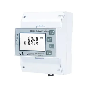 SDM630-Modbus V2 RS485 Modbus 100A Din ray üç fazlı orta enerji ölçer