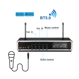 Microphone sans fil rechargeable portable en métal pour karaoké et smartphones avec réverbération musicale, design portable pour les fêtes - Product Image 3