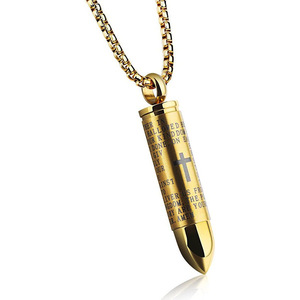 Neuestes Design: Goldgravierter Edelstahl-Kreuzanhänger mit Jesus-Inschrift, klassischer Herrenschmuck, Urnen-Anhänger für Asche, Kugelform, Geschenk - Product Image 5