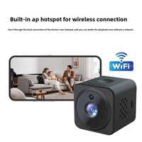 Caméra WiFi sans fil HD 1MP AS02, vision nocturne infrarouge, surveillance à distance, stockage sur carte TF, mini caméra pour la sécurité domestique