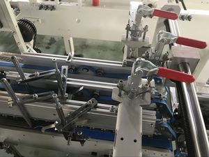 Encoladora de cajas de cartón corrugado automática tipo prensa eléctrica, máquina de encolado plegable de cajas de cartón de grado alimenticio con caja de Metal, tipo de prensa eléctrica, con caja de Metal - Product Image 3