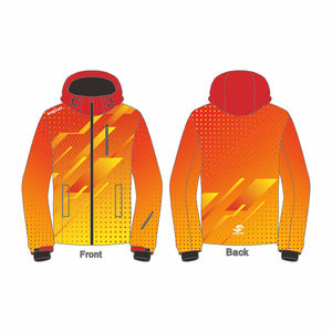 Sublimación personalizada Cremallera completa Chaqueta deportiva de poliéster Sublimación Cremallera Sudadera con capucha Logotipo personalizado Cremallera Sudaderas lisas Sudadera con capucha en blanco - Product Image 3