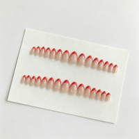 Ongles à presser French Tip Amande Réutilisables Vente en Gros Personnalisables 30 pièces Ongles Acryliques Design à Coller pour Doigts