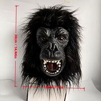 Black Diamond Ape Singe Halloween Maquillage Boule Drôle Simulation Latex Animal Masque pour les Fêtes