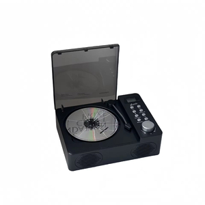 Retro ABS CD Player Dual Stereo <b>Speaker</b> CD MP3 Playback Desktop Audio Device Home Decor Gift Portable Music Player AM FM Radio - Product Image 3