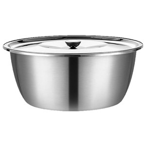 Bol mélangeur en acier inoxydable 304, durable, avec couvercle, pour soupes et préparation culinaire - Product Image 2