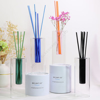 Bouteilles diffuseurs d'arômes en verre borosilicate transparent double couche, verre de luxe pour la décoration de la maison, vente en gros