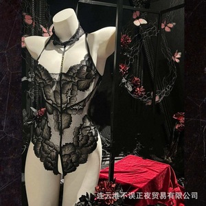 Body de encaje sexy para mujer, perfecto para lencería erótica nocturna, seductor y atractivo, sin necesidad de quitarlo. - Product Image 1