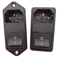 Módulo de Entrada IEC, Interruptor de Encendido, Enchufe de Alimentación de 10A 250V con Portafusibles, Conector de Alimentación Macho IEC320 C14 de 3 Pines