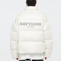 Veste matelassée pour homme personnalisée, vêtements d'hiver pour homme, veste en duvet d'oie qui brille dans le noir