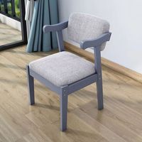 Chaise de salle à manger en bois massif, design nordique mi-siècle, revêtement en tissu – Montage facile, confortable pour une utilisation prolongée, idéale pour chambre et bureau