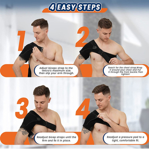 Attelle d'épaule réglable et respirante en néoprène pour le sport, la sécurité, la compression et le soulagement de la douleur - Product Image 6