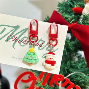 Wholesale Christmas New Gift <b>Cartoon</b> Cute Resin Keychain Santa Claus Pendant for <b>Backpack</b> Accessories - Product Image 3