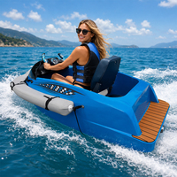 Nouveauté : Bateau électrique en fibre de verre, kart aquatique, batterie lithium 72V, mini jet-boat pour adultes