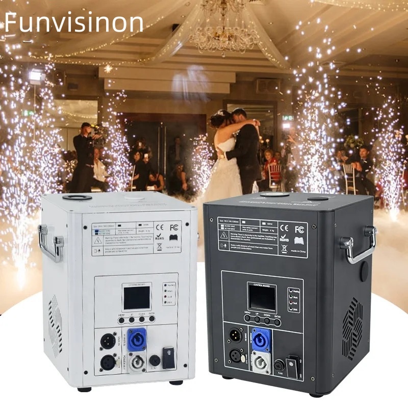 Холодный Бенгальский станок по заводской цене беспроводной DJ DMX512 пульт дистанционного управления Мини Свадебная вечеринка холодная искра машина с полетным футляром