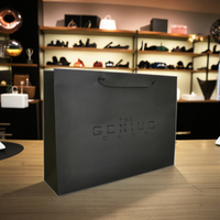 Bolsas de Papel Kraft Negro de 250 g/m² Personalizadas al por Mayor con Impresión UV, Empaque Premium de Alta Calidad para Regalos y Relojes