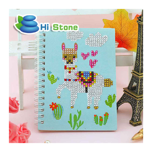 Best selling Korean style school office planner stationery Promotional gifts cartoon small cute spiral lined diamond notebook