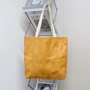 Gahumi Washable Vintage Kraft <b>Paper</b> Tote Shopping Bag With Custom Logo <b>Tyvek</b> Bag - Product Image 2