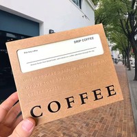 Boîte d'emballage en carton pour café, autoportante, à suspendre à l'oreille, en matériaux recyclés, taille et couleur personnalisables