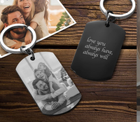 Porte-clés personnalisé avec image gravée, porte-clés photo DIY personnalisé, cadeau pour couple et amoureux pour les fêtes
