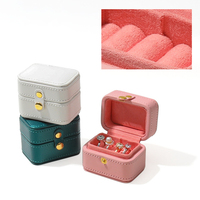 Boîte de rangement pour bijoux en cuir PU miniature personnalisée avec logo et couleur sur mesure, étui à fermeture éclair imprimé, motif uni, organiseur, cadeaux de voyage
