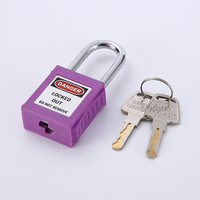 Nouveau design cadenas de sécurité en plastique coloré cadenas Loto serrures cadenas en acier inoxydable petites serrures pour casier à bagages