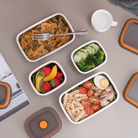 Pot de conservation alimentaire en plastique PP de qualité supérieure, compatible micro-ondes, écologique, hermétique, pliable, empilable, léger et multifonctionnel