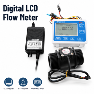 เครื่องวัดอัตราการไหลแบบอัจฉริยะ DN40 พร้อมจอแสดงผล ตัวควบคุมเซ็นเซอร์วัดการไหลของน้ำขนาดเส้นผ่านศูนย์กลางใหญ่ 0-9999 ลิตร ขายส่ง - Product Image 2