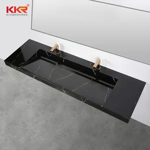 European hot seller in white wall hung vanity basin bathroom sink solid stone wall hung basin