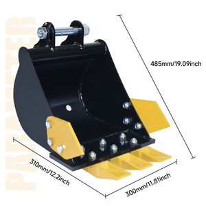 Accesorios de Cucharón para Miniexcavadora Avanzada, Dientes de Acero de 300mm Resistentes al Desgaste para Trabajos Agrícolas, Excavación de Zanjas y Dragado, Bajo Peso - Product Image 4