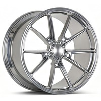 Rines de Aleación Forjados de Primera Calidad en Plata Pulida de 20 Pulgadas, Diseño Multirradio Cóncavo Profundo, 5x130 para Porsche 911 Cayenne Macan Taycan