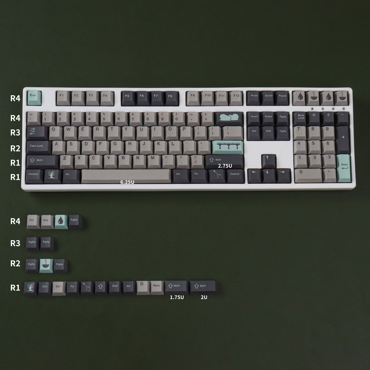 GMK Rainy Day Theme Keycaps - PBT Dye Sublimation Set