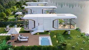 E7 Bibo Cápsula Espacial Inteligente Móvil para Exteriores, Hotel Turístico B&B Panorámico, Habitación Móvil, Casa Integrada, Dormitorio de Acero Sándwich - Product Image 2