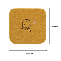 Coussin de siège carré en mousse éponge, motif dessin animé mignon, antistatique, amovible, lavable, 100 % polyester, pour maison, bureau, voiture