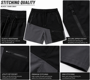 Men's Outdoor Windbreaker Shorts Quick Dry Lightweight Breathable Elastic Waist Running Training Gym Sports Wear Short - Product Image 5