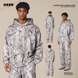 Top Selling High Quality Men's Hooded Sweatshirt Custom Fleece Oversized Tree Camo Hoodie