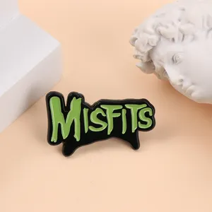 Disadattati Horror Punk Logo smaltato in metallo spille divertenti spille per gioielli di abbigliamento musica fan regalo per amici - Product Image 2