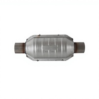 Collecteur d'échappement universel en acier inoxydable à haut débit avec catalyseur, tuyau métallique pour voitures, silencieux d'échappement 2" 2.5" Euro V
