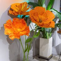 Grandes fleurs artificielles en papier lotus réalistes faites à la main pour la décoration murale de scène de mariage et d'événements