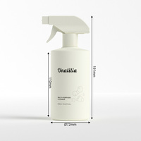 Bouteille pulvérisateur ronde à gâchette blanche de 500 ml - Bouteille de pompe à savon liquide en plastique - Bouteille de détergent à lessive de 600 ml
