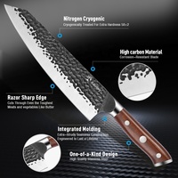 7 inch Nakiri-mes, zwart oxide Tsuchime snijmes, veganistisch kookgereedschap voor groenten en fruit, handvat van palissanderhout, professionele snijder