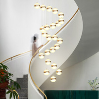Lustre d'escalier JACKSUN simple et moderne pour salon lampe suspendue à LED acrylique créative nordique à tête longue et creuse